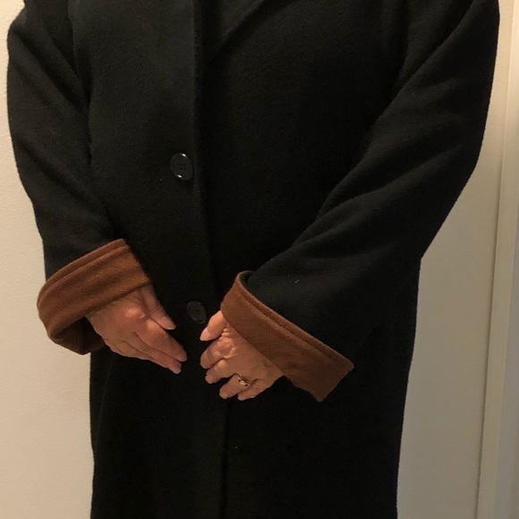 SPENCER DOUGLAS FORSTMANN WOOL BLND BLCK W/BRWN COLLAR & CUFFS USA MADE - Picture 11 of 13